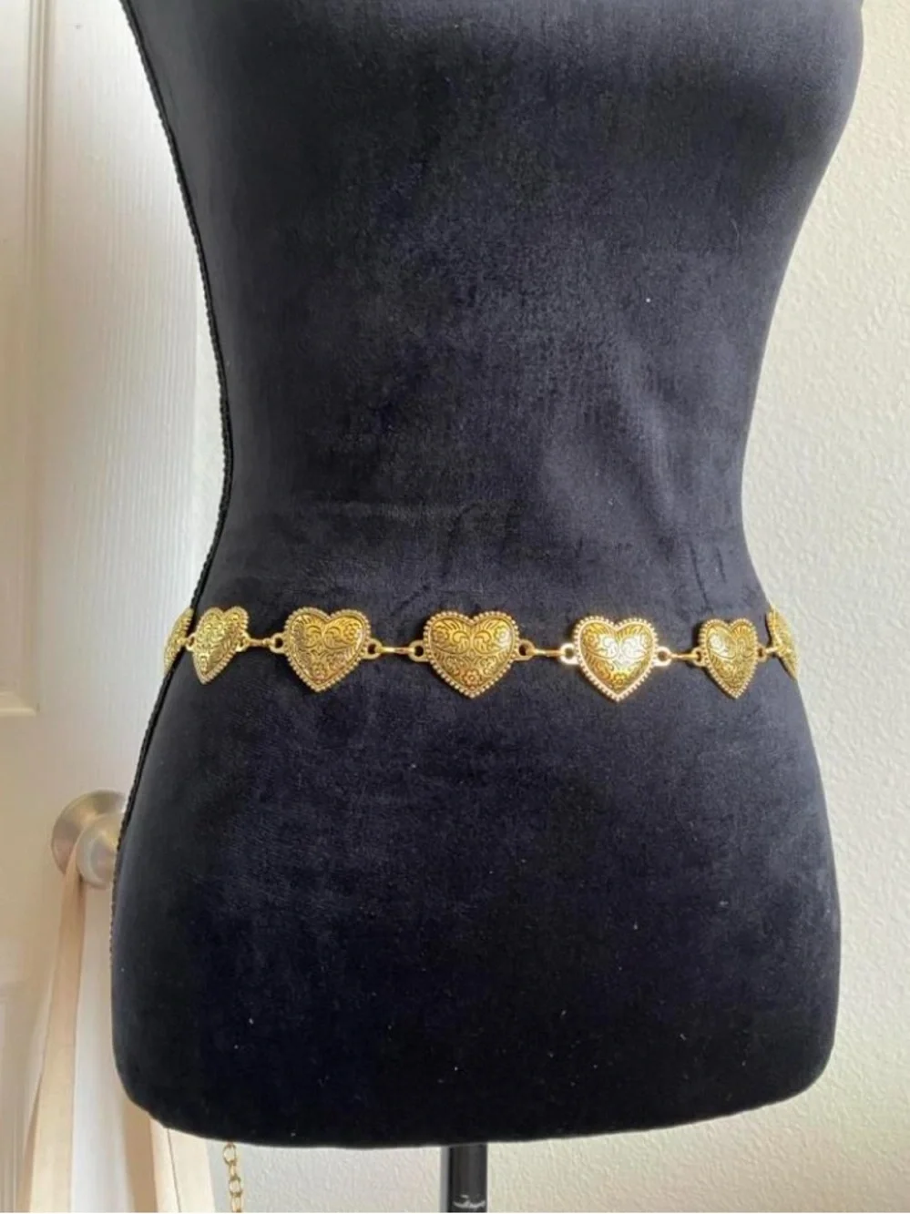 Gold Heart Link Waist Chain Belt